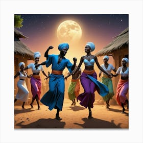 African Dancers 2 Canvas Print