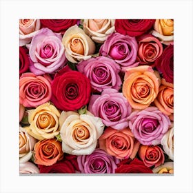 Colorful Roses Background 44 Canvas Print