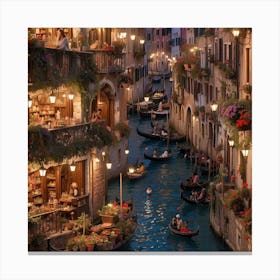 Venice At Night Canvas Print