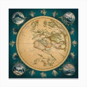 Map Of The World 1 Canvas Print