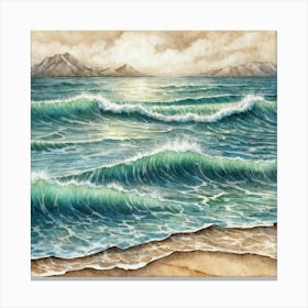 Ocean Waves 1 Canvas Print