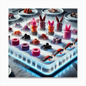 A Futuristic Dish Called Banchan Platter De Tapas, Canvas Print