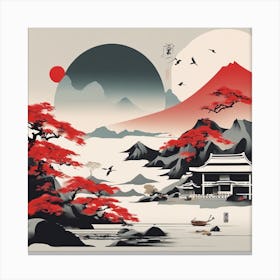 Japanese Landscape Canvas Print