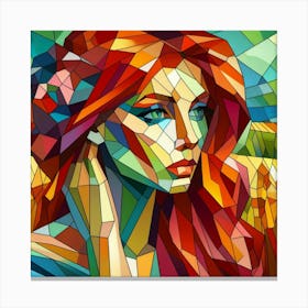 A beautiful woman, Cubism Canvas Print