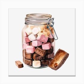 Jar Of Marshmallows 2 Canvas Print