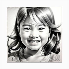 Portrait Of A Little Girl Canvas Print