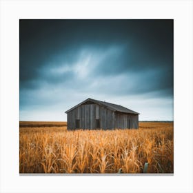 Barn In The Field Canvas Print