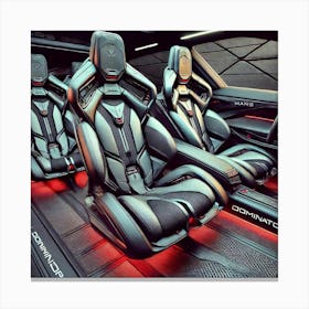 A Detailed View Of The Seats Inside The Mars Dominator Canvas Print