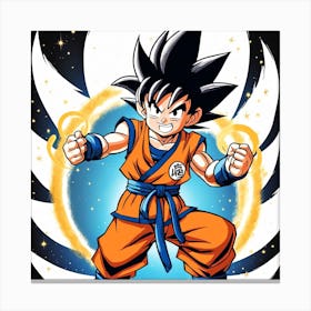 Kid Goku Painting (5) Canvas Print