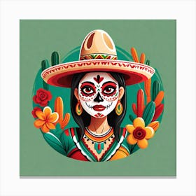 Day Of The Dead Girl 6 Canvas Print