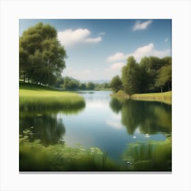 Lake - Lake Stock Videos & Royalty-Free Footage Canvas Print