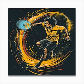 Frisbee Player Canvas Print