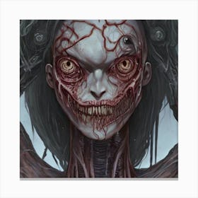 Zombie Head Canvas Print