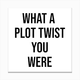 What A Plot Twist You Were 1 Canvas Print