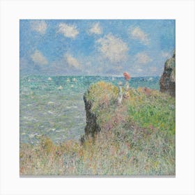 Cliff Walk At Pourville (1882) Canvas Print