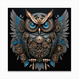 Steampunk Owl 3 Canvas Print