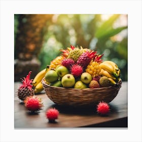 A Symphony of Fruits in Nature's Light Canvas Print