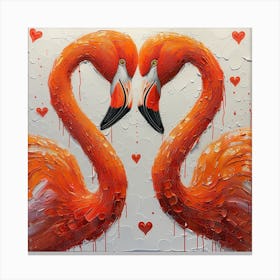 Flamingo Love 1 Canvas Print