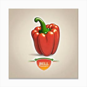 Bell Pepper Logo With Pure Background (26) Canvas Print