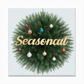 Seasonal Wreath Canvas Print