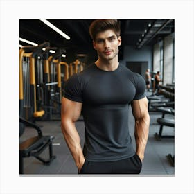 Man In A Gym Canvas Print