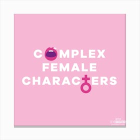 Complex Female Characters Square Canvas Print