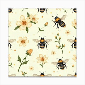 William Morris Bee Vintage Art Print (1) Canvas Print