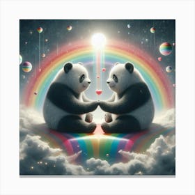 Panda Bears Canvas Print