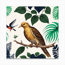 Bird On A Branch 1 Canvas Print