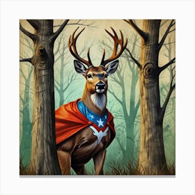 Deer In The Woods 28 Canvas Print