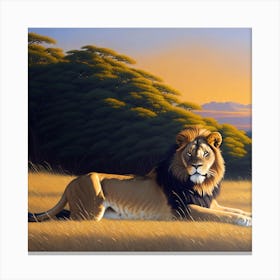 Lion Sight Canvas Print