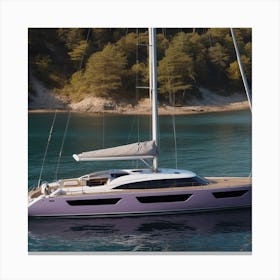 Sailboat On The Water Canvas Print