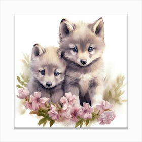 Wolf Cubs Canvas Print