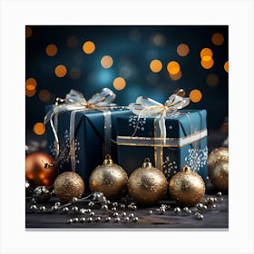 Elegant Christmas Gift Boxes Series012 Canvas Print