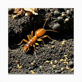 Ants Insects Colony Worker Queen Soldier Antennae Mandibles Exoskeleton Legs Thorax Abdom (6) Canvas Print