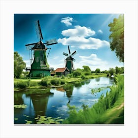 Water Green Nature View River Old Structure Light Electrical Sun Day Architecture Fauna (5) Canvas Print