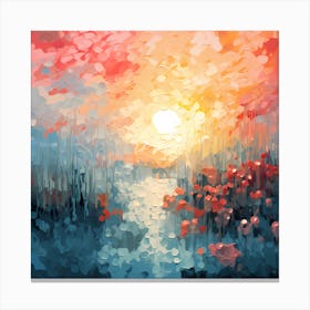 Brushwork Ballet: Meadow's Lullaby Canvas Print