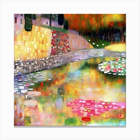 Pond Reflections and Patterns Canvas Print