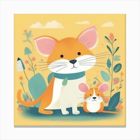 Cat And Mouse Canvas Print