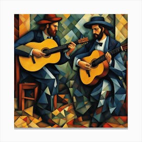 Two Guitar Players Canvas Print