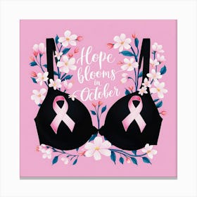 Women Breast Cancer Awareness background in Pink Ribbon international symbol for month October clipart and poster clipart and wall art 25 Canvas Print