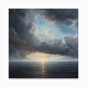 Sunset Over The Ocean Canvas Print