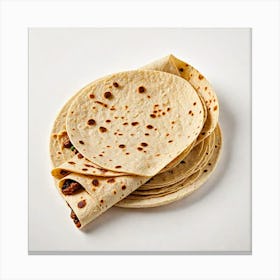 Mexican Tortilla Isolated On White Background 851618864 Canvas Print