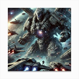 A Detailed Sci Fi Scene Showcasing Voidra, The Mas Canvas Print