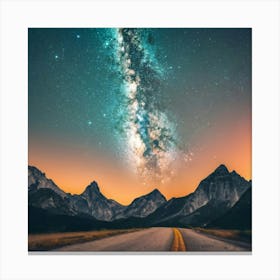 Milky Over The Mountains Canvas Print