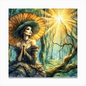 Fairy In The Forest Canvas Print