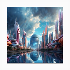 Futuristic City 1 Canvas Print