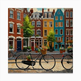 Amsterdam Street Scene Canvas Print