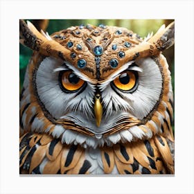 Owl Sculpture 3 Canvas Print