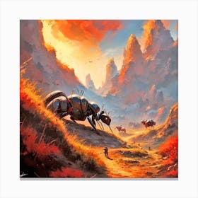 Ants In The Desert Canvas Print